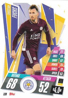 Christian Fuchs Leicester City 2020/21 Topps Match Attax CL #LEI09